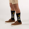 Men's Bamboo Crew Socks - #1 Dad, Black, O/S 10-13