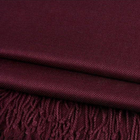 Solid Sustainable Viscose Shawl Scarf - Dark Chocolate