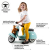 Hape Germany, Ambosstoys Retro Scooters - PRIMO Ride-On Toy, Classic Mint