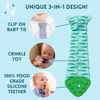 Tasty Tie Teether, Crinkle Toy, Baby Boy Gift (Polkadot)