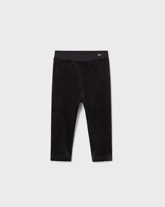 727 Toddler Girls Soft Velvet Leggings - Classic Black