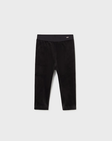 727 Toddler Girls Soft Velvet Leggings - Classic Black