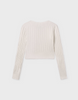 7313 Teen/Tween Girls L/S Ribbed Knit Canale Sweater - Natural White