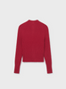 7323 Teen/Tween Girls L/S Ribbed Double Zip Top - Red vertical