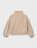 7435 Teen/Tween Girls Reversible Sherpa Zippered Windbreaker Jacket  - Neutral 