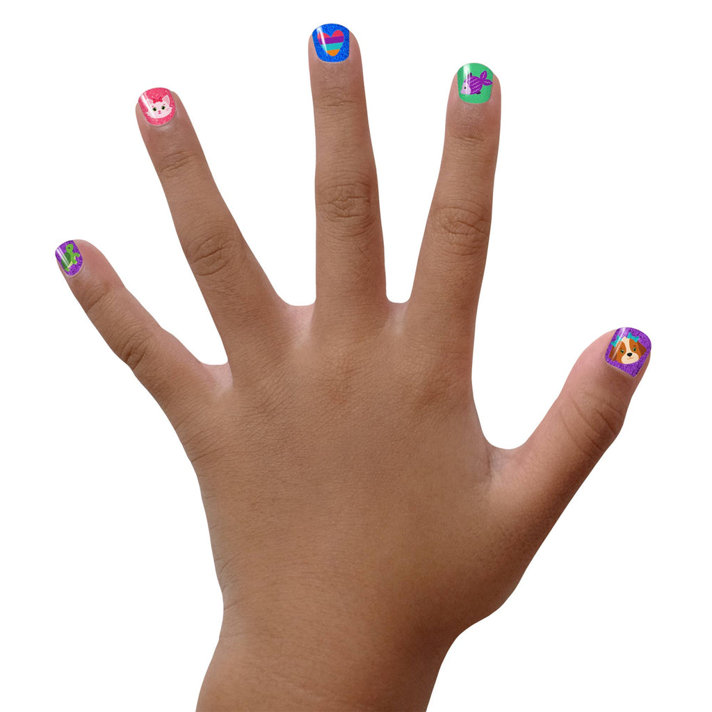 Piggy Paint Non-Toxic Nail Art Kids Nail Stickers - Playful Pets