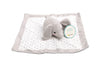 Plush Animal Lovey Blankie, 12"x12", Minky Elephant, Grey