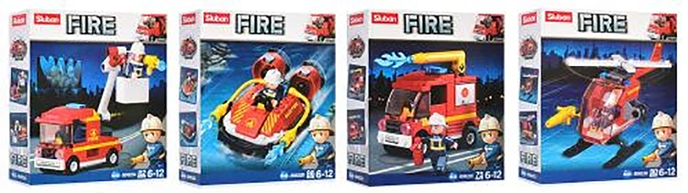 Builder Bricks - Fire Fighting Vehicles (Blind Shipping Random Surprise)