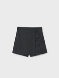 7907 Teen/Tween Girls Skort - Lead Grey Pinstriped