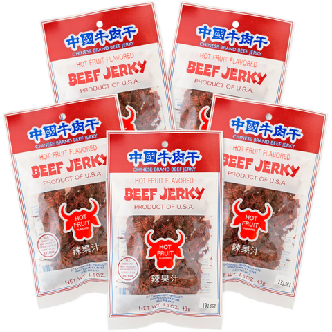 SNACKS: Chinese Brand Beef Jerky Hot 1.5 oz