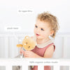 Bear Baby Lovey Snuggle Blanket, UNISEX Organic Cotton Muslin Snuggle Buddy