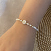 Stainless Steel Shell Customized Letter Bead Bracelet (LETTER OPTOINS M-Z)