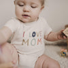 Organic Cotton Snap Bodysuit, I Love Mom