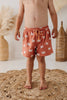 Toddler and Mini Boy's Swim Shorts Recycled Swimwear UPF 50, Crab Sunset
