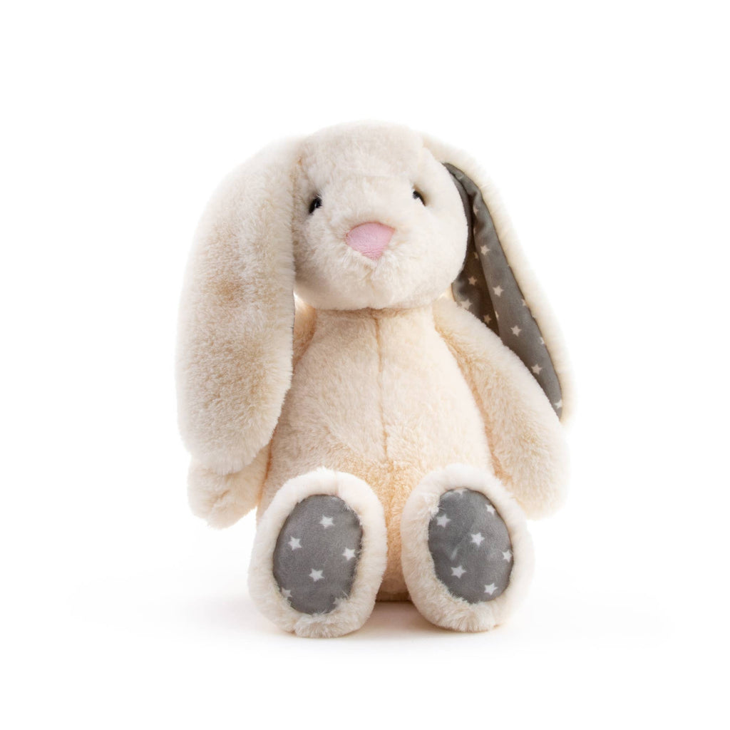 Beverly Hills Teddy Bear Company, World's Softest Plush Lushees  16 inch - Cream Grey Star Bunny