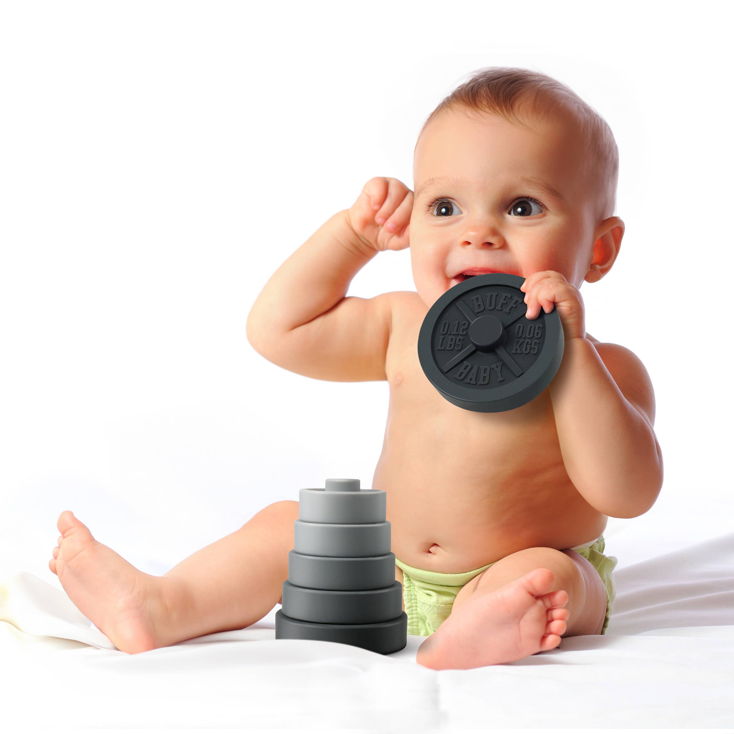 Buff Baby - Weight Plate Stacking Toy and Teether