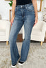 Judy Blue Full Size High Waist Tummy Control Flare Jeans, Dark Wash