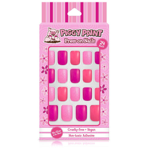 Piggy Paint Non-Toxic Kids Press On Nails - Pretty in Pink