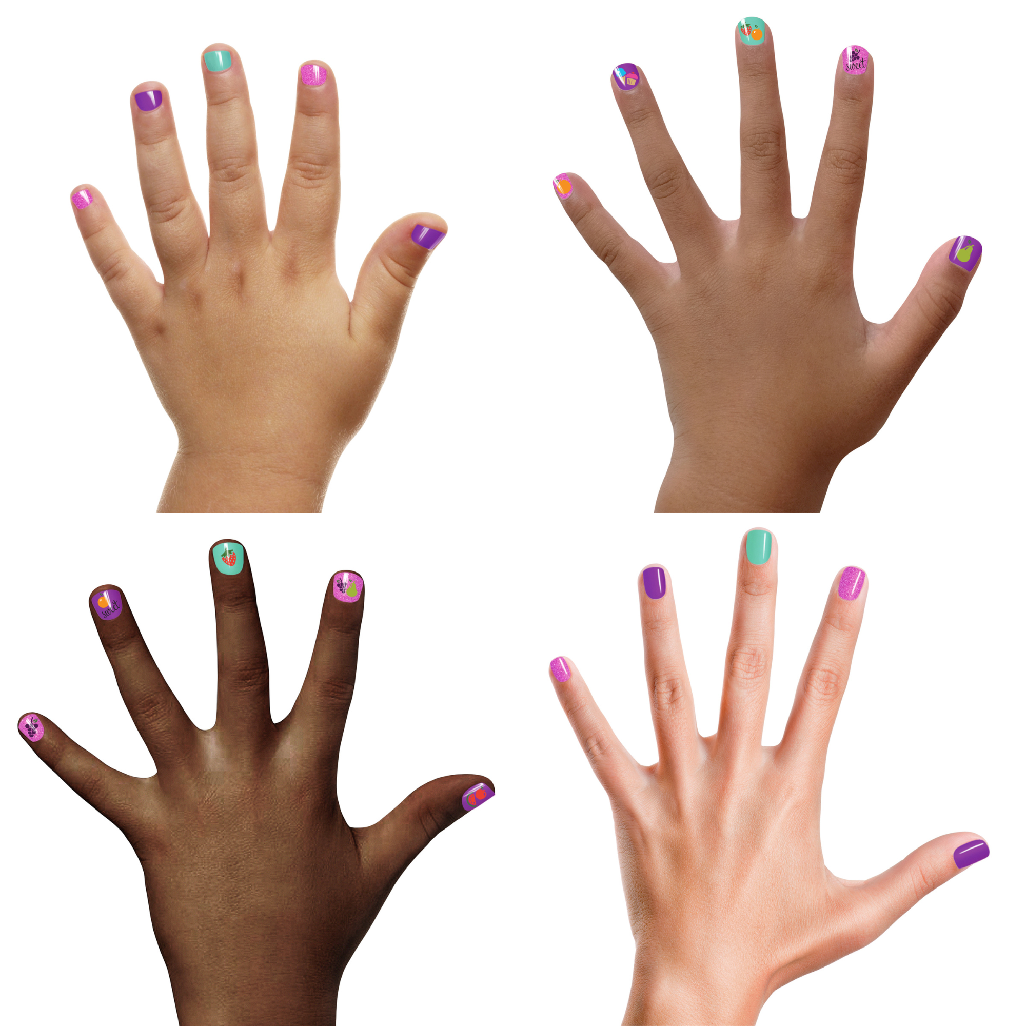 Piggy Paint Non-Toxic Kid-Safe Scented Nail Polish Set with Nail Stickers - Sweetie Pie