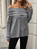 Convertible Cowle Neck to Off Shoulder Long Sleeve Sweater Top