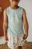 Toddler and Mini Boy's Bamboo Tank Top, Beach Shack Sky Blue