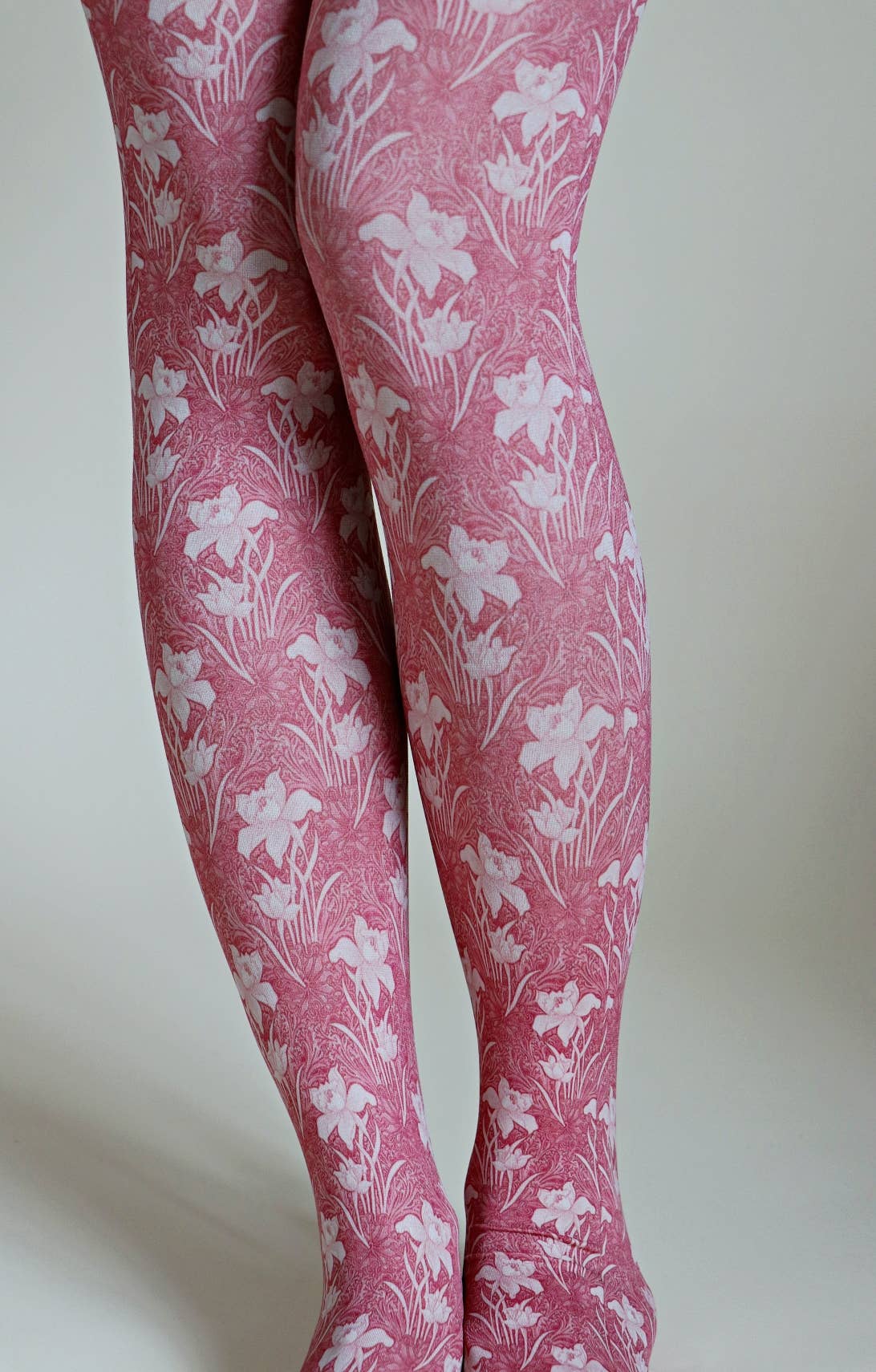 William Morris Japanese Crafted Tapestry Art Tights - Rose Tulip