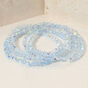 5PCS - Sparkling Faceted Beaded Stackable Stretch Multi Layered Bracelet: Light,Turquoise