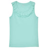 Mini/Tween Girls Double Ruffled Tank Top: Island Paradise Blue