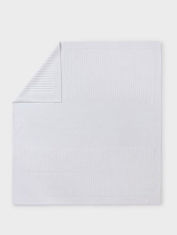 9392 Baby Heirloom Knit Sustainable Cotton Blanket White