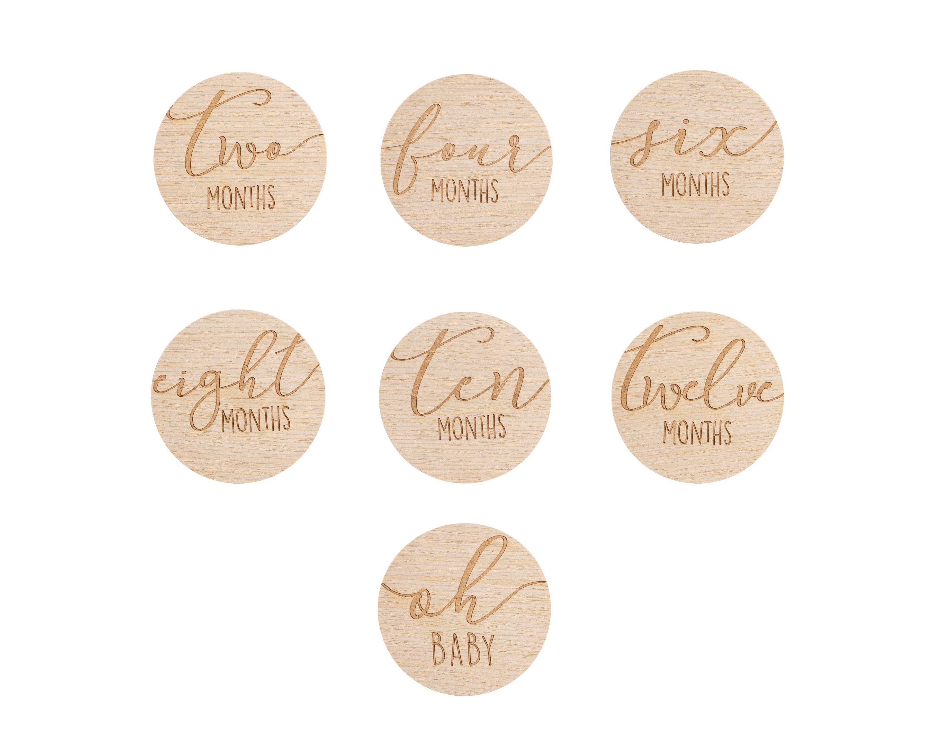 Milestone Wooden Reversible Monthly Photo Prop