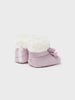 9686 Mayoral Faux Fur Lined Knit Booties - Violet Mauve