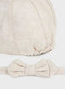 9719 Baby Paperboy Hat &amp; Bow Tie Set, Linen