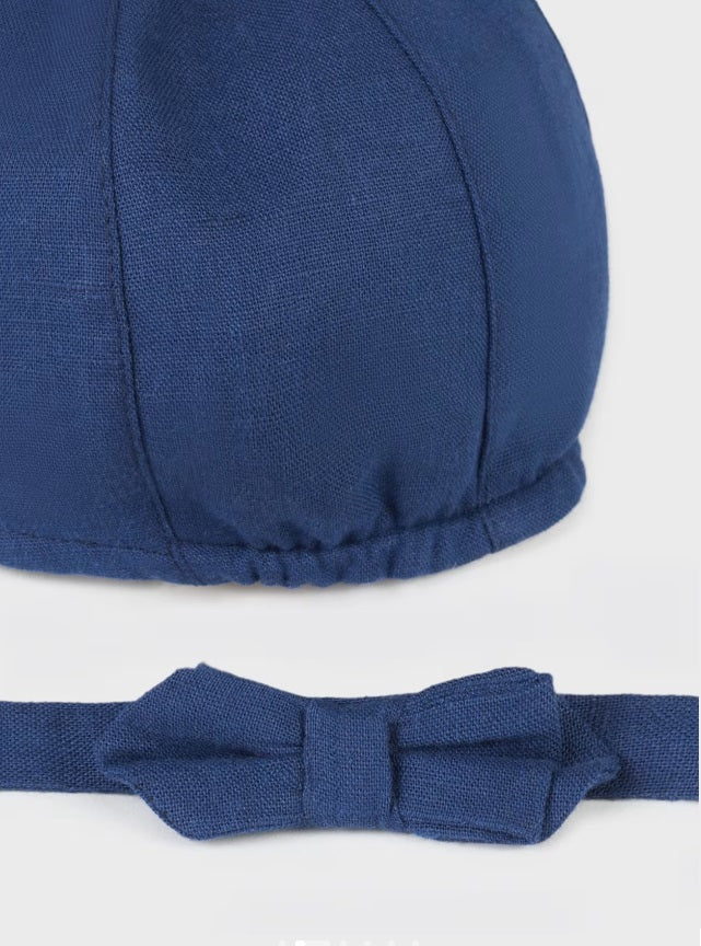 9719 Baby Paperboy Hat &amp; Bow Tie Set, Navy
