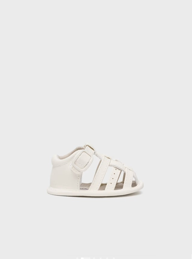 Mayoral baby strappy sandals natural, front view
