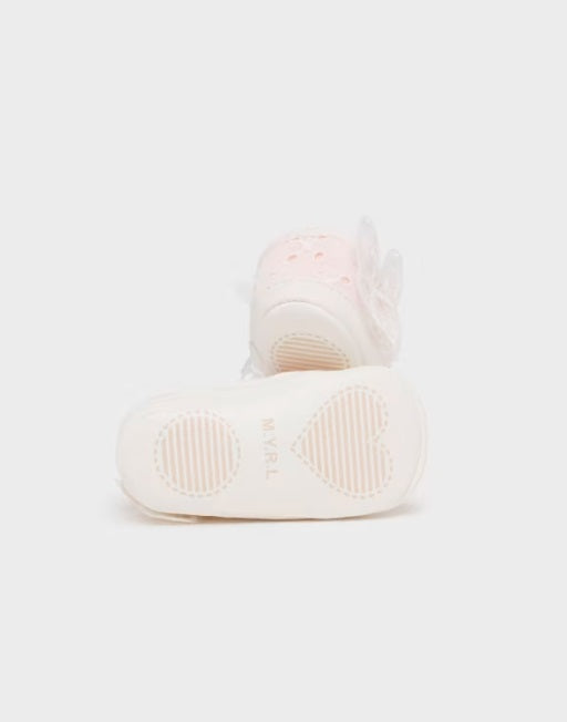 Mayoral baby girl openwork eyelet lace 3d butterfly soft soled sneakers, lt pink, view 5
