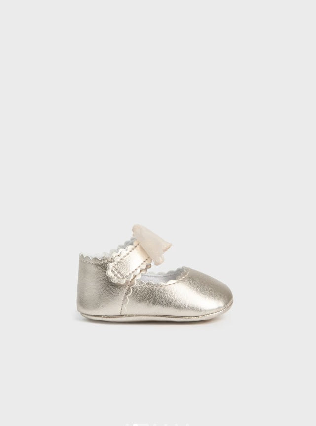 &nbsp;9742 Baby Girls Bow Mary Jane - Champagne