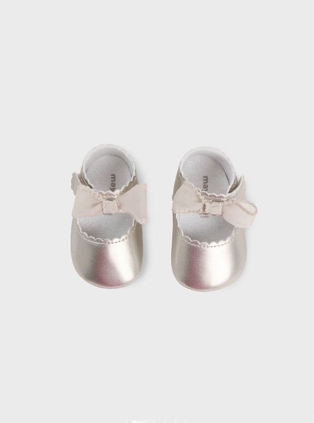 &nbsp;9742 Baby Girls Bow Mary Jane - Champagne