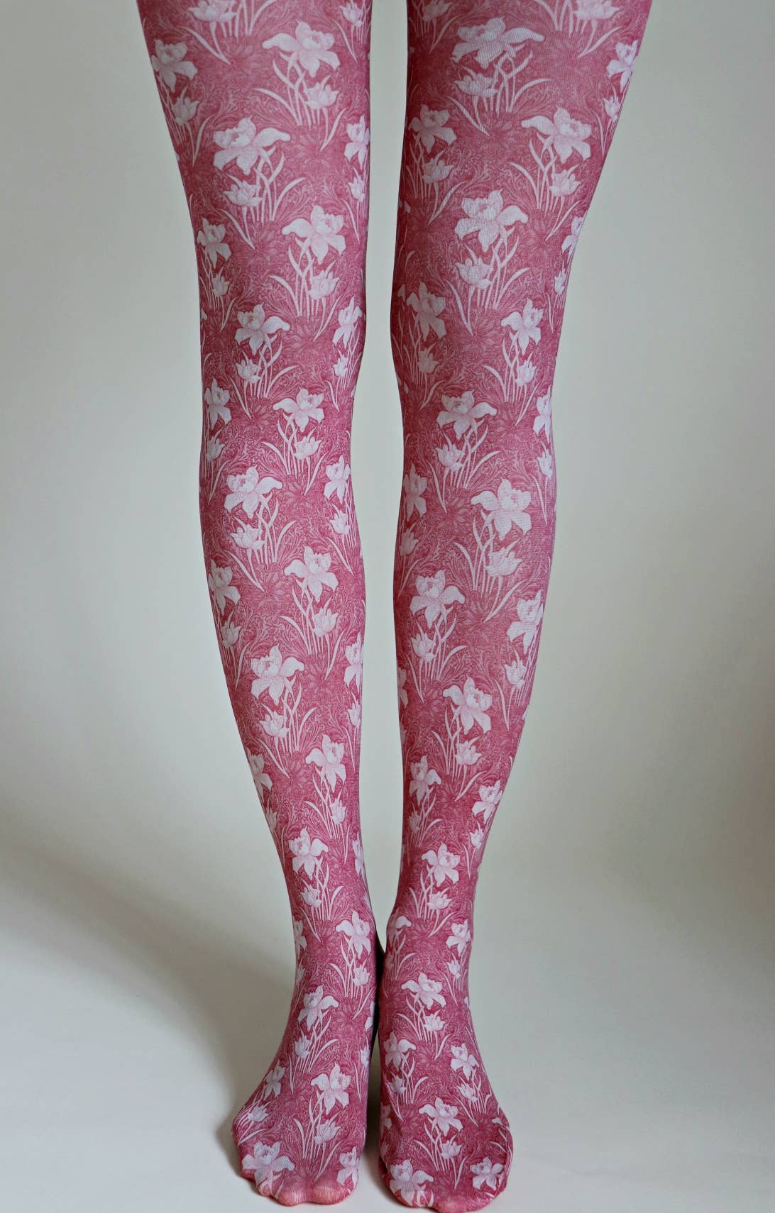 William Morris Japanese Crafted Tapestry Art Tights - Rose Tulip