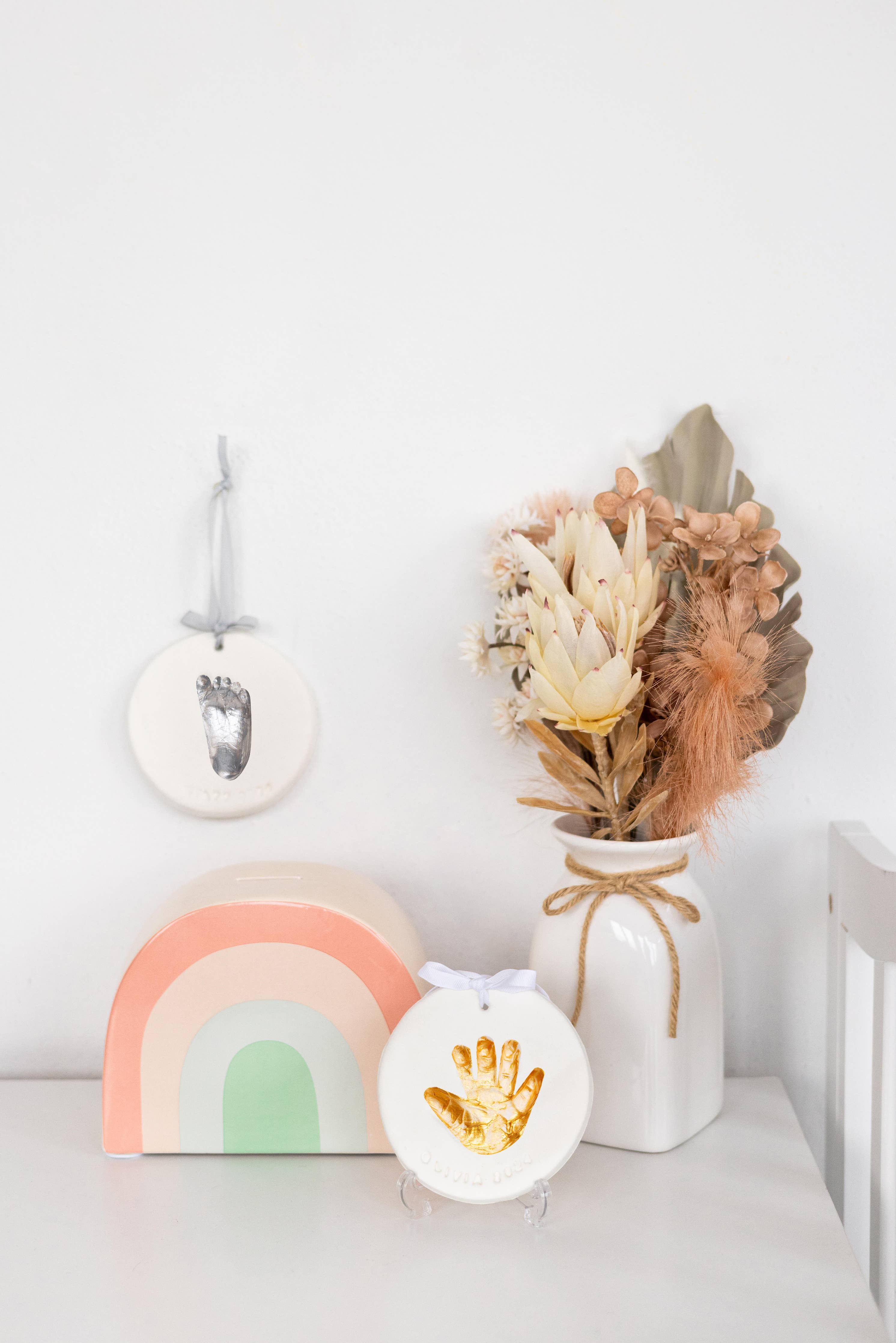 Deluxe No Bake Clay DIY Handprint And Footprint Keepsake
