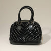 Mini Jelly Chevron Tote Hand Bag: Classic Black