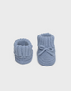 9970 Baby Boys Heirloom Knit First Booties, Cloud Blue Keepsake