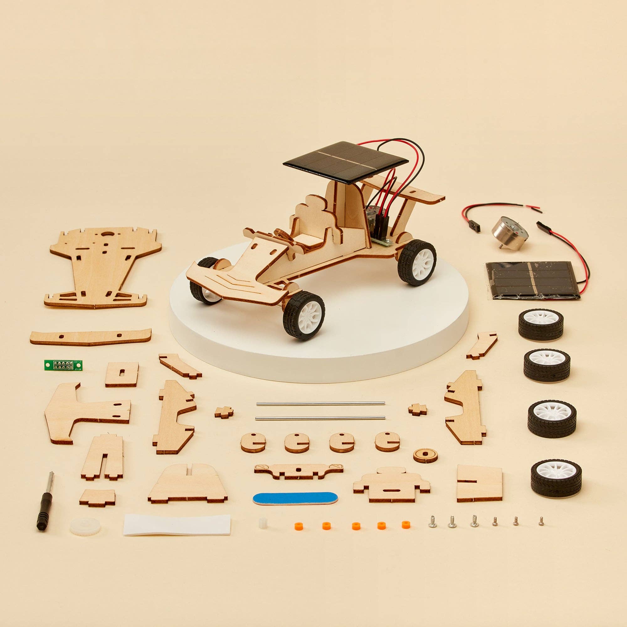 Tween/Teen DIY Toy Craft STEM Kit, Solar Powered Race Car, 8Y+