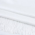 Solid Pashmina Shawl Scarf - White