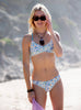 Tween/Teen Reversible Eco-friendly Sustainable Swim Bottom - Santorini Blue Tile/Mediterranean Blue, Full Coverage