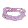 5PCS - Sparkling Faceted Beaded Stackable Stretch Multi Layered Bracelet: Purple