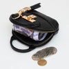 Mini Leatherette Handbag Coin Purse, Keychain, Bag Charm - Dusty Pink