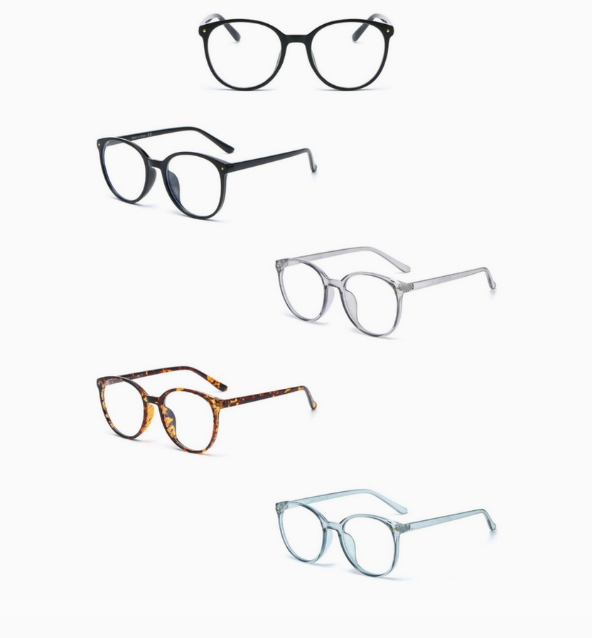 Adult/Junior Blue Light Blocker Glasses, Non-Prescription, Round 