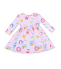 Angel Dear Bamboo L/S Twirl Dress - Future Scientist Pink, Stem for Girls