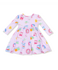Angel Dear Bamboo L/S Twirl Dress - Future Scientist Pink