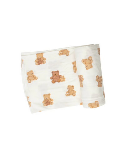 Angel Dear Bamboo Swaddle Blanket - UNISEX Teddy Bears